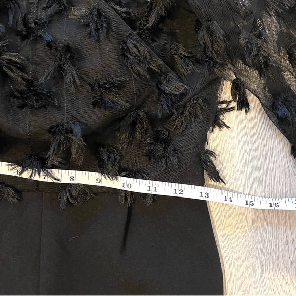 Topshop Tufty Black Mesh Long Sleeve Romper Size 4 US - Picture 8 of 8